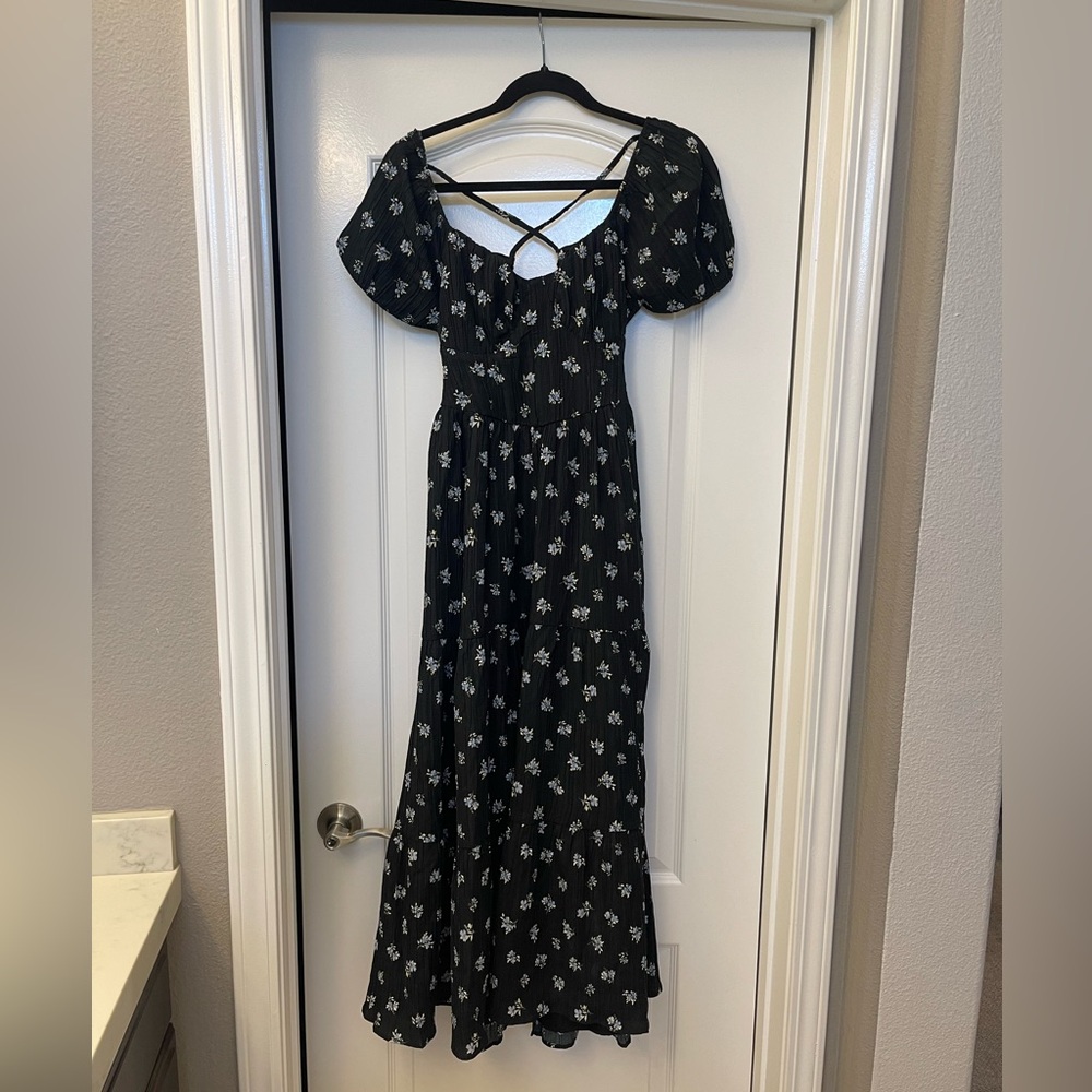 American Eagle Corset Floral Midi Dress